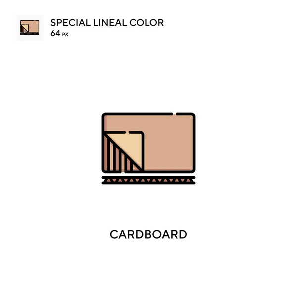 Icona Vettoriale Colore Lineare Speciale Cartone Icone Cartone Tuo Progetto — Vettoriale Stock