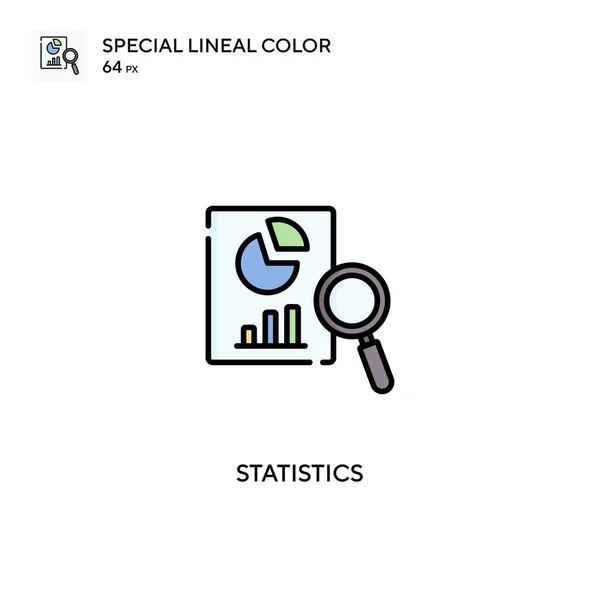 Statistica Speciale Icona Vettoriale Colori Lineari Icone Statistiche Tuo Progetto — Vettoriale Stock