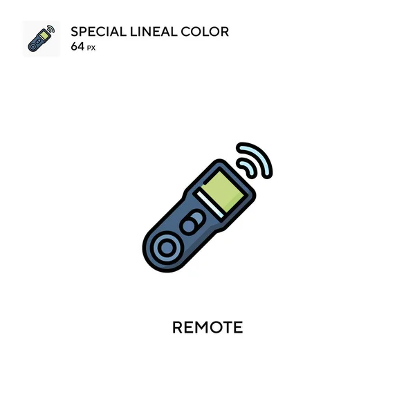 Icono Vector Color Lineal Especial Remoto Iconos Remotos Para Proyecto — Archivo Imágenes Vectoriales