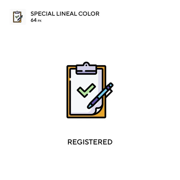 Icono Vector Color Lineal Especial Registrado Iconos Registrados Para Proyecto — Vector de stock
