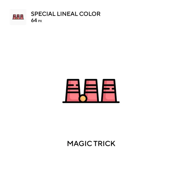 Magiskt Trick Speciell Linjal Färg Vektor Ikon Magiska Trick Ikoner — Stock vektor
