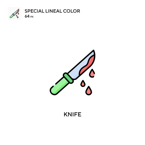 Cuchillo Especial Icono Vector Color Lineal Iconos Cuchillo Para Proyecto — Vector de stock
