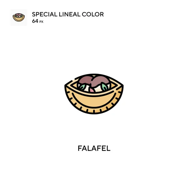 Falafel Icono Especial Vector Color Lineal Iconos Falafel Para Proyecto — Vector de stock