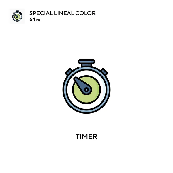 Timer Special Lineal Color Vector Icon 비즈니스 프로젝트를 타이머 아이콘 — 스톡 벡터