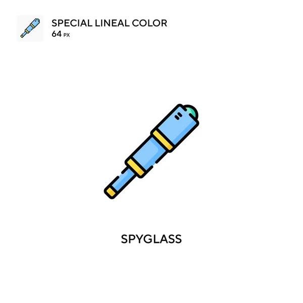 Spyglass Speciale Lijnkleur Vector Icoon Spyglass Iconen Voor Business Project — Stockvector