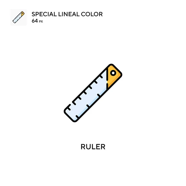 Reuler Special Lineal Color Vector Icon Иконки Линейки Вашего Бизнес — стоковый вектор