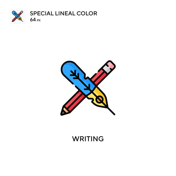 Escribir Icono Especial Vector Color Lineal Escribir Iconos Para Proyecto — Vector de stock