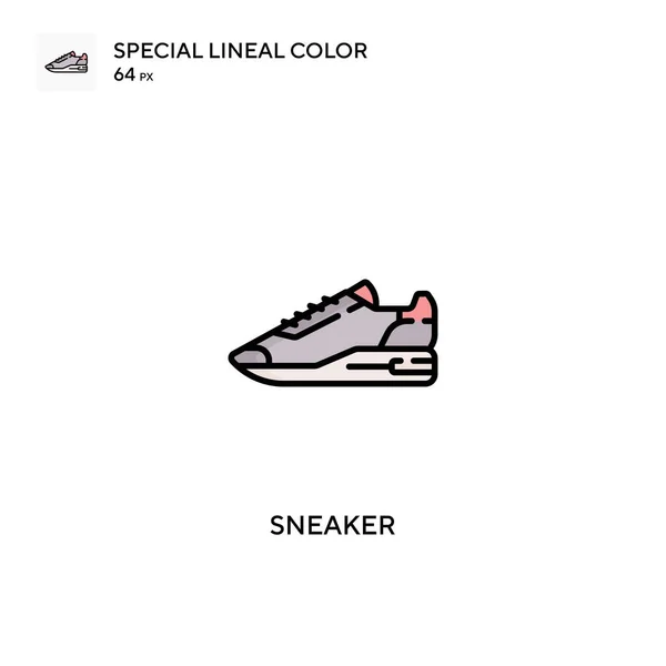 Sneaker Special Lineal Color Vector Icon 비즈니스 프로젝트용 스니커 아이콘 — 스톡 벡터