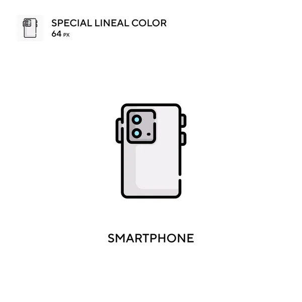 Smartphone Special Linjal Färg Vektor Ikon Smartphone Ikoner För Ditt — Stock vektor