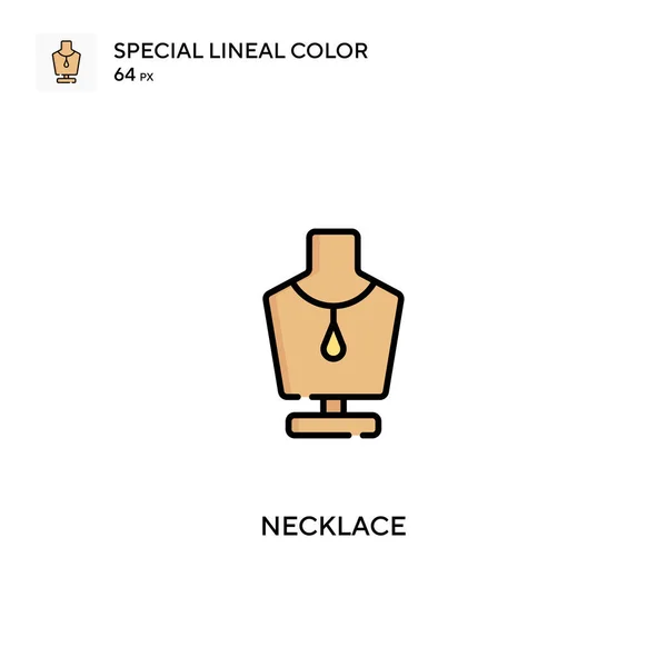 Halskette Spezielle Lineare Farbvektorsymbol Halsketten Symbole Für Ihr Geschäftsprojekt — Stockvektor