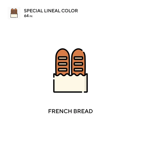 French Bread Special Lineal Color Vector Icon French Bread Icons — Stock Vector