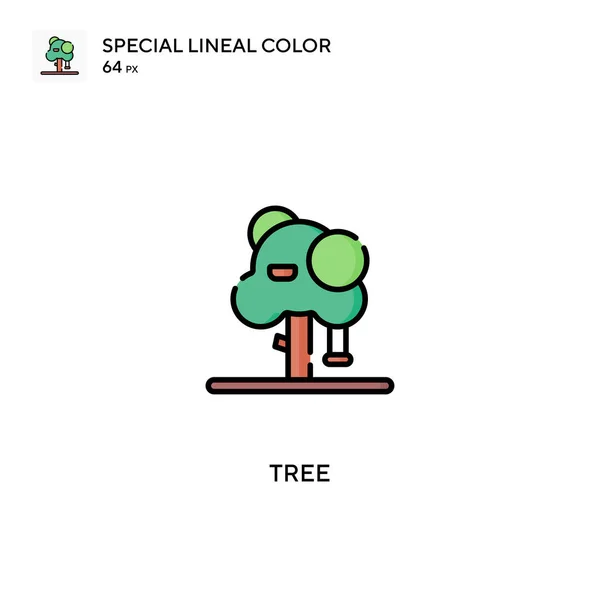 Ağaç Özel Çizgisel Renk Vektörü Simgesi Projeniz Için Ağaç Simgeleri — Stok Vektör