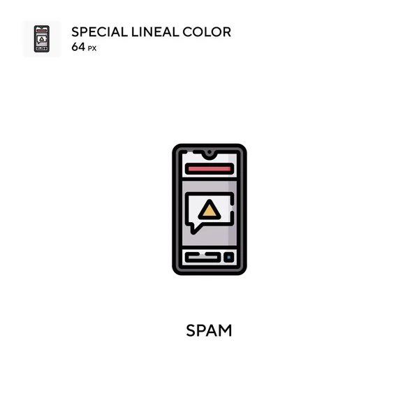 Spam Icono Especial Vector Color Lineal Iconos Spam Para Proyecto — Vector de stock