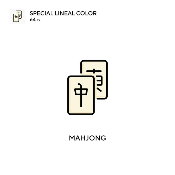 Mahjong Spezielle Lineare Farbvektorsymbol Mahjong Symbole Für Ihr Geschäftsprojekt — Stockvektor