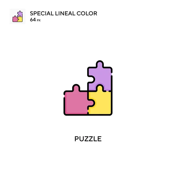 Puzzle Spezielles Lineares Farbvektorsymbol Puzzle Symbole Für Ihr Geschäftsprojekt — Stockvektor
