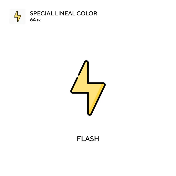 Flash Icono Especial Vector Color Lineal Iconos Flash Para Proyecto — Archivo Imágenes Vectoriales