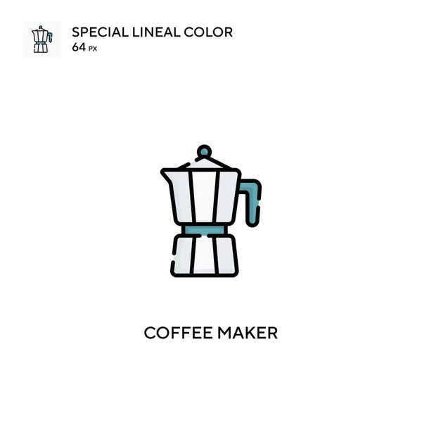 Кофеварка Специальный Линейный Цвет Вектор Значок Кофеварка Иконки Вашего Бизнес — стоковый вектор