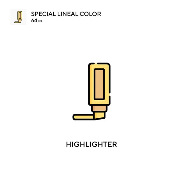 Highlighter Special Lineal Color Vector Icon Highlighter Icons Your Business — Stock Vector