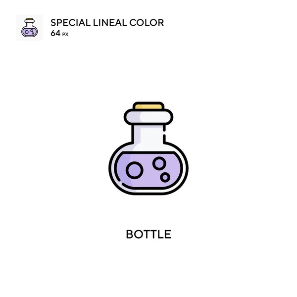 Bottiglia Speciale Icona Vettoriale Colore Lineare Icone Delle Bottiglie Tuo — Vettoriale Stock