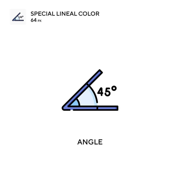 Ângulo Ícone Vetorial Cor Linear Especial Ícones Ângulo Para Seu — Vetor de Stock