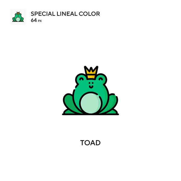 Pad Speciale Lineal Kleur Vector Pictogram Toad Iconen Voor Business — Stockvector