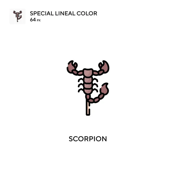 Escorpión Icono Especial Vector Color Lineal Iconos Escorpión Para Proyecto — Archivo Imágenes Vectoriales