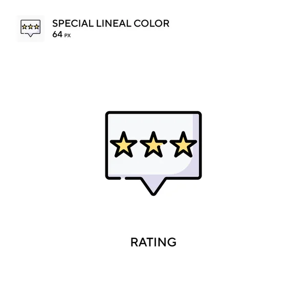 Waardering Speciale Lineal Color Vector Icon Rating Iconen Voor Business — Stockvector