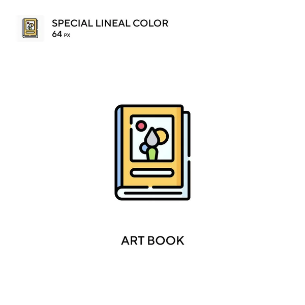 Livre Art Spécial Lineal Couleur Vecteur Icône Icônes Livre Art — Image vectorielle