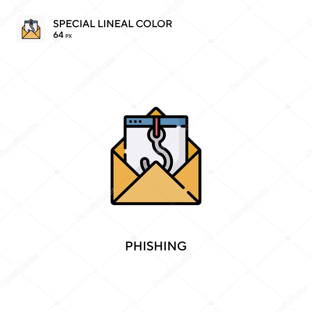 Phishing special lineal color vector icon. Phishing icons for your business project