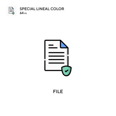 Özel doğrusal renk vektör simgesi dosyası. İş projeniz için dosya simgeleri