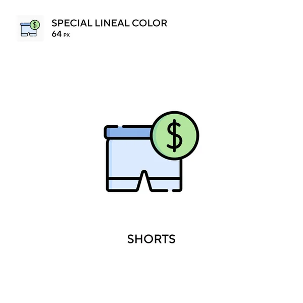 Shorts Ícone Vetorial Cor Linear Especial Ícones Shorts Para Seu — Vetor de Stock