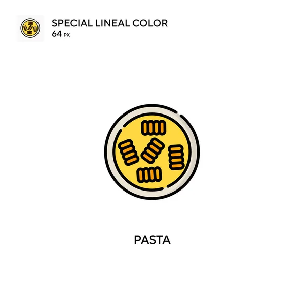 Pasta Special Linjal Färg Vektor Ikon Pasta Ikoner För Ditt — Stock vektor