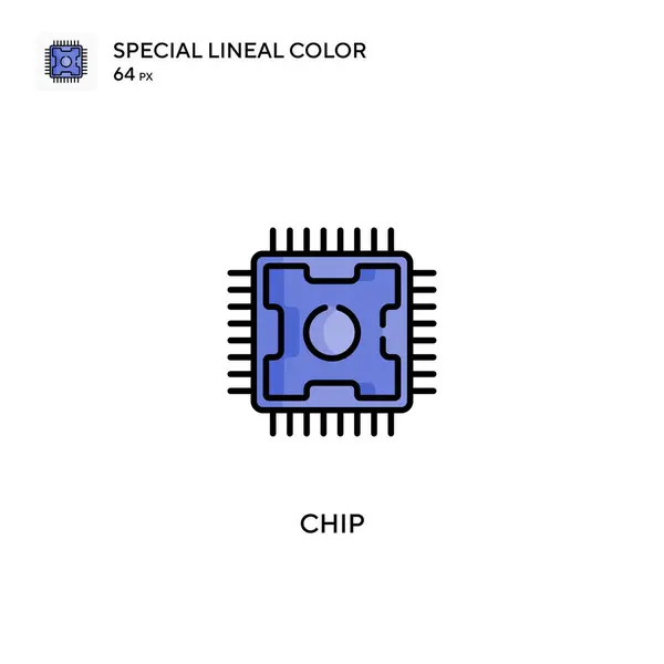 Chip Special Lineal Color Vector Icon 비즈니스 프로젝트용 아이콘을 선택하 — 스톡 벡터