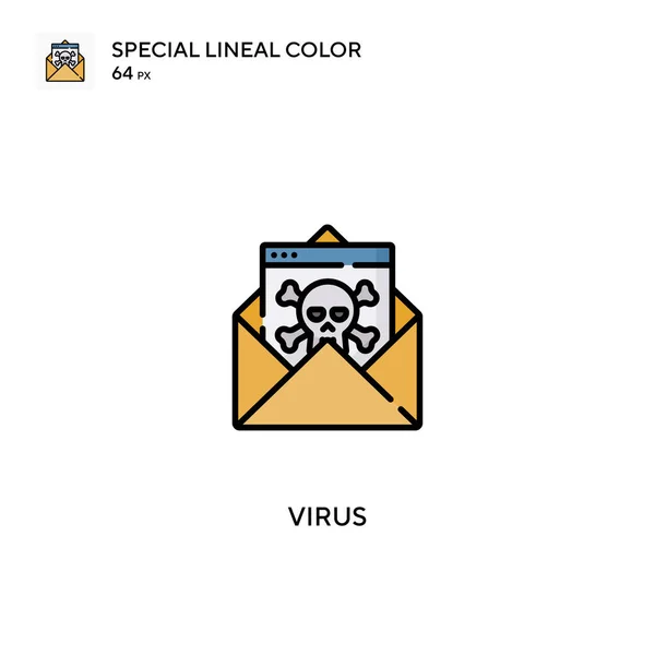 Vírus Különleges Lineáris Szín Vektor Ikon Virus Ikonok Üzleti Projektjéhez — Stock Vector