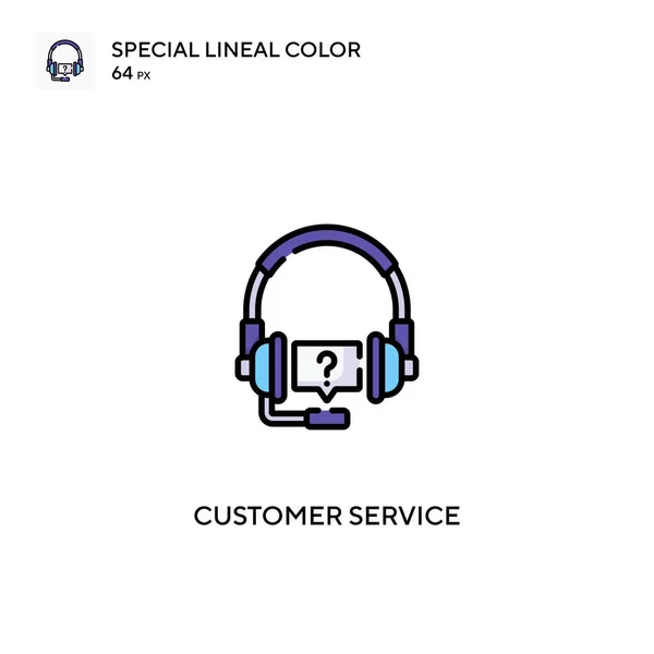 Servicio Cliente Icono Especial Vector Color Lineal Iconos Servicio Cliente — Archivo Imágenes Vectoriales