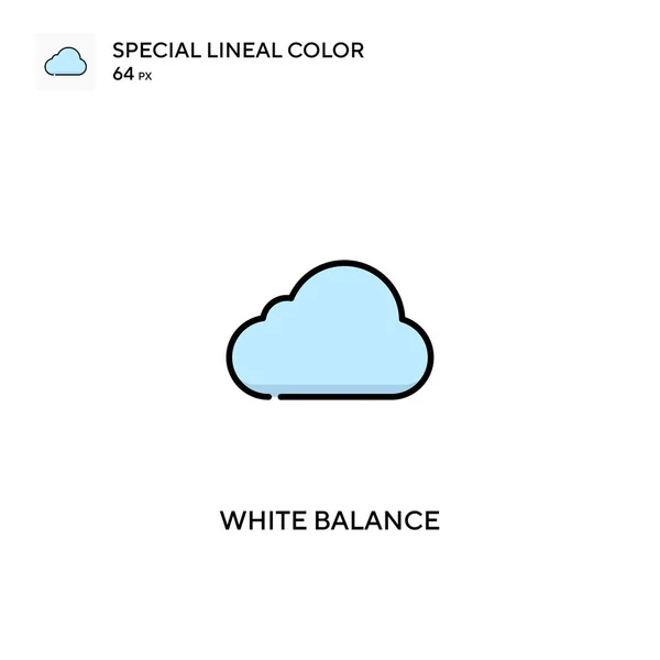 Ícone Vetorial Cor Linear Especial Equilíbrio Branco Ícones Balanço Branco —  Vetores de Stock