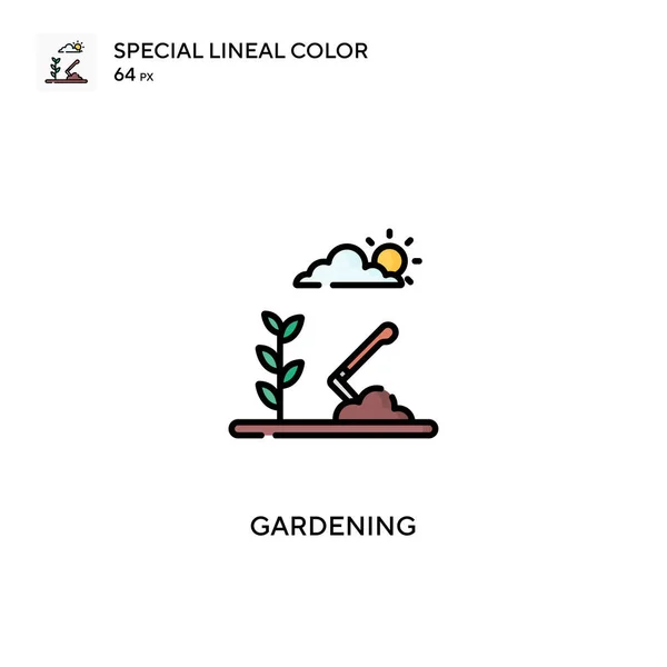 Jardinería Icono Especial Vector Color Lineal Iconos Jardinería Para Proyecto — Vector de stock