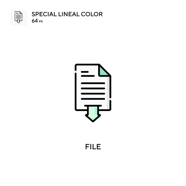 Иконка File Special Color Вектора Иконки Файлов Вашего Бизнес Проекта — стоковый вектор