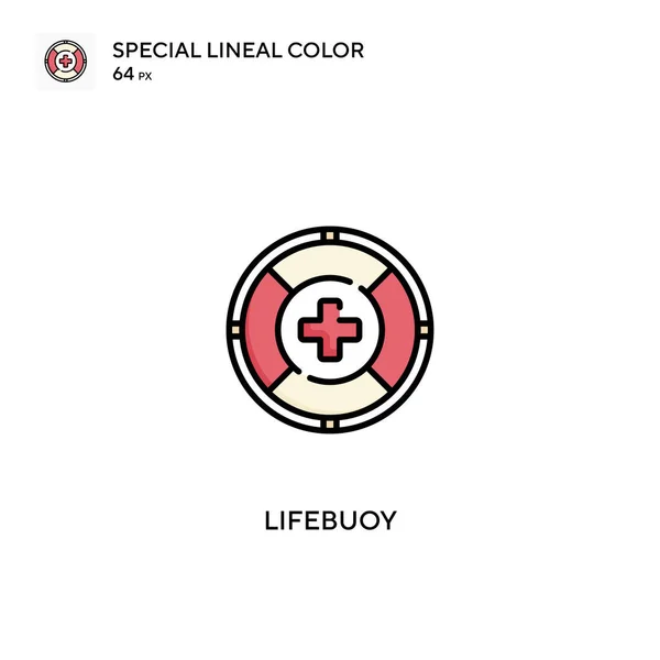 Lifebuoy Speciale Icona Vettoriale Colori Lineari Icone Lifebuoy Tuo Progetto — Vettoriale Stock