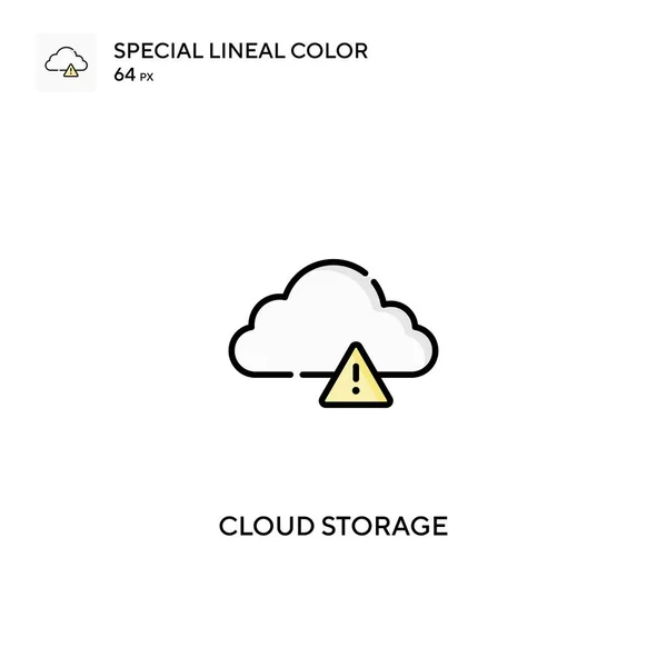 Cloud Opslag Speciale Lineal Kleur Vector Pictogram Cloud Opslag Iconen — Stockvector