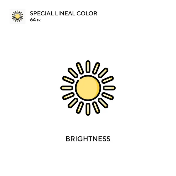 Luminosité Spéciale Icône Vectorielle Couleur Linéaire Icônes Luminosité Pour Votre — Image vectorielle