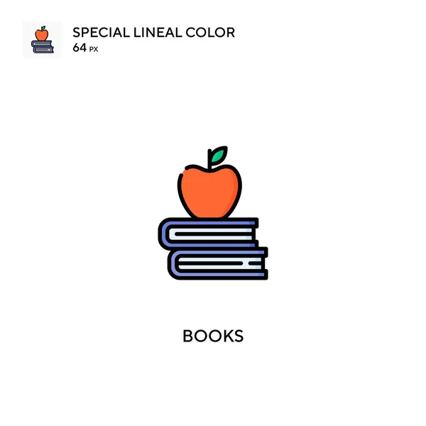 Livres Special Lineal Color Vector Icon Icônes Livres Pour Votre — Image vectorielle