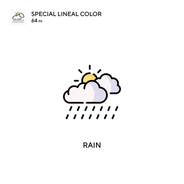 Regen Spezielles Lineares Farbvektorsymbol Regensymbole Für Ihr Geschäftsprojekt — Stockvektor