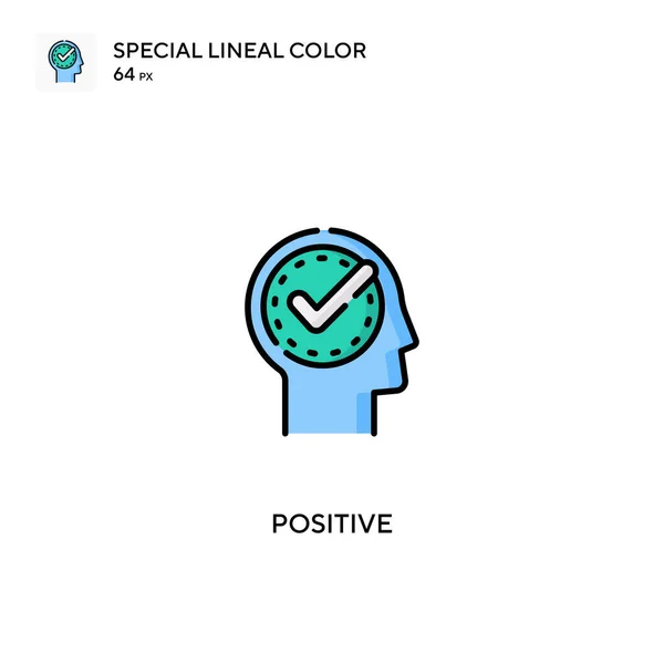 Pozytywna Ikona Wektora Koloru Linii Specjalnej Pozytywne Ikony Twojego Projektu — Wektor stockowy