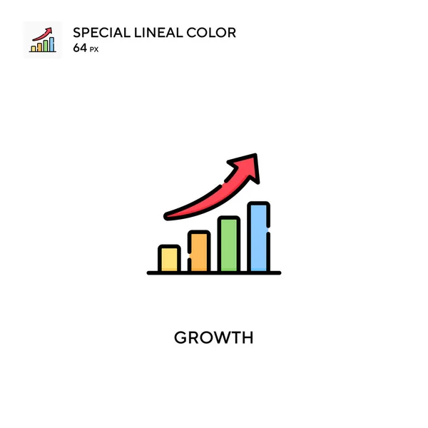 Tillväxt Speciell Linjal Färg Vektor Ikon Tillväxtikoner För Ditt Affärsprojekt — Stock vektor