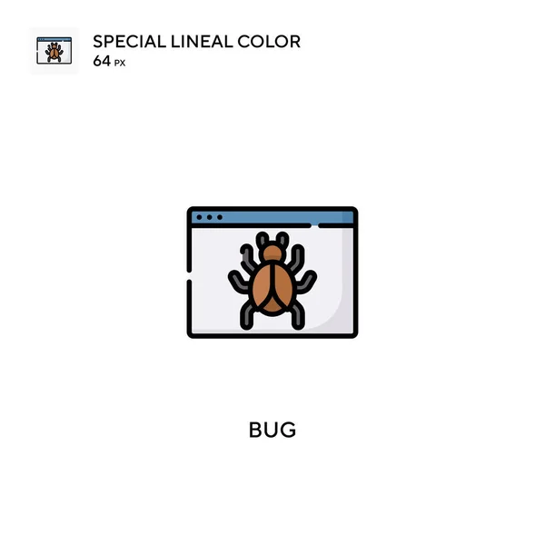 Bug Icono Especial Vector Color Lineal Iconos Errores Para Proyecto — Vector de stock