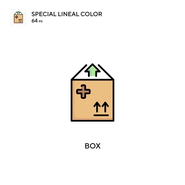 Box Special Linjal Färg Vektor Ikon Lådor Ikoner För Ditt — Stock vektor