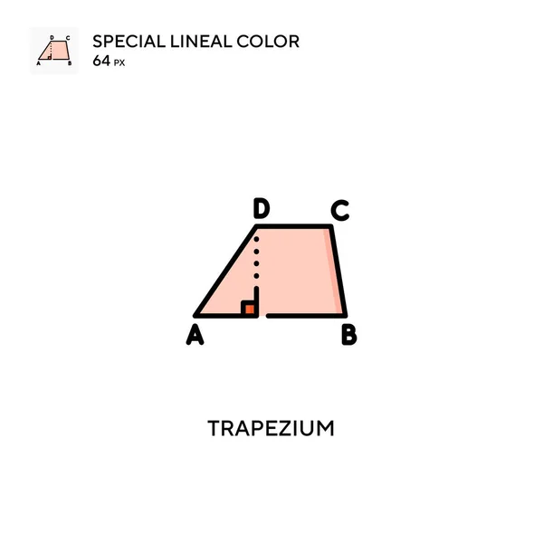 Trapezium Speciale Lijnkleur Vector Pictogram Trapezium Iconen Voor Business Project — Stockvector