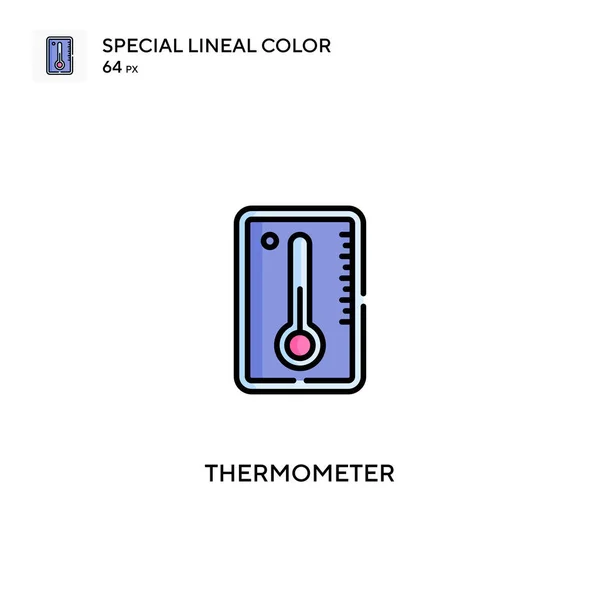 Termometre Özel Doğrusal Renk Vektörü Simgesi Projeniz Için Termometre Simgeleri — Stok Vektör