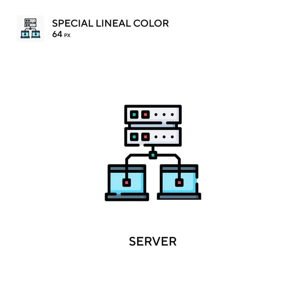 Servidor Icono Especial Vector Color Lineal Iconos Servidor Para Proyecto — Vector de stock